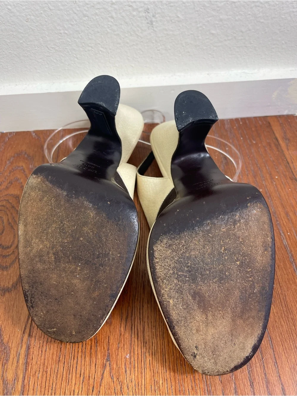 Rare Vintage PRADA Spring 2008 Runway Archive Canvas Platform Slingbacks 8.5
